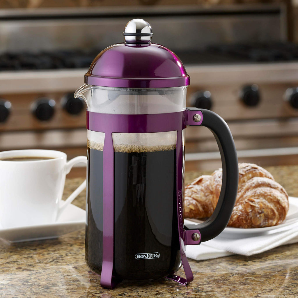 French Press Coffee Maker 8 Cup Purple I148844