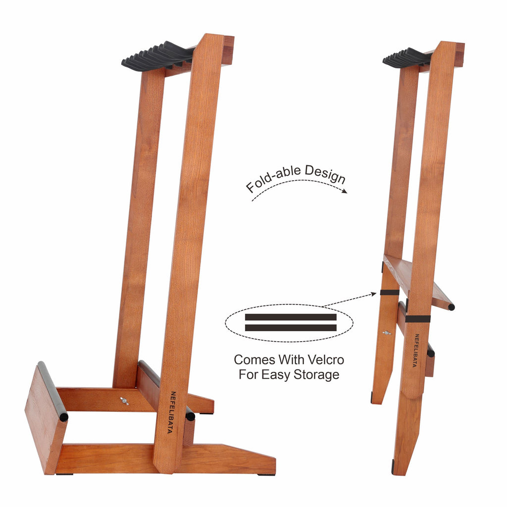 5 Holders Wooden Guitar Stand Floor Rack B506