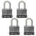 Stainless Steel Outdoor Padlock with Key, 4 Pack Z4462
