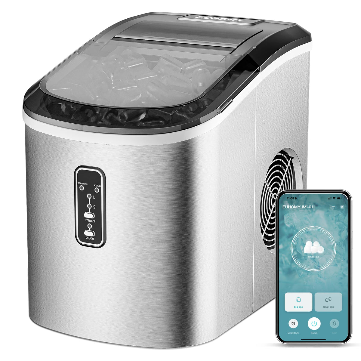 Countertop Ice Maker with Ice Scoop and Basket G4694