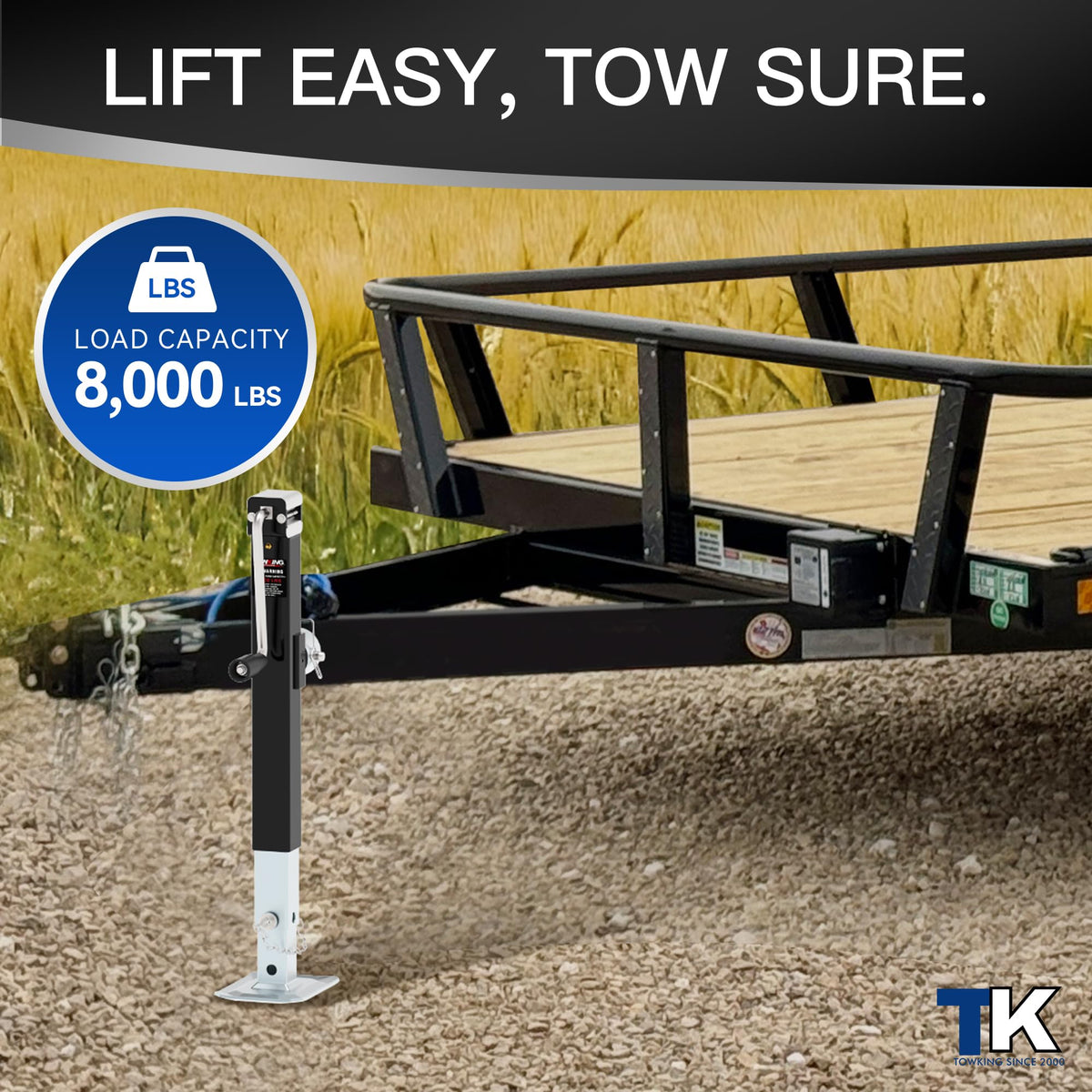 8000lbs 15" Lift Heavy Duty Trailer Jack D78563