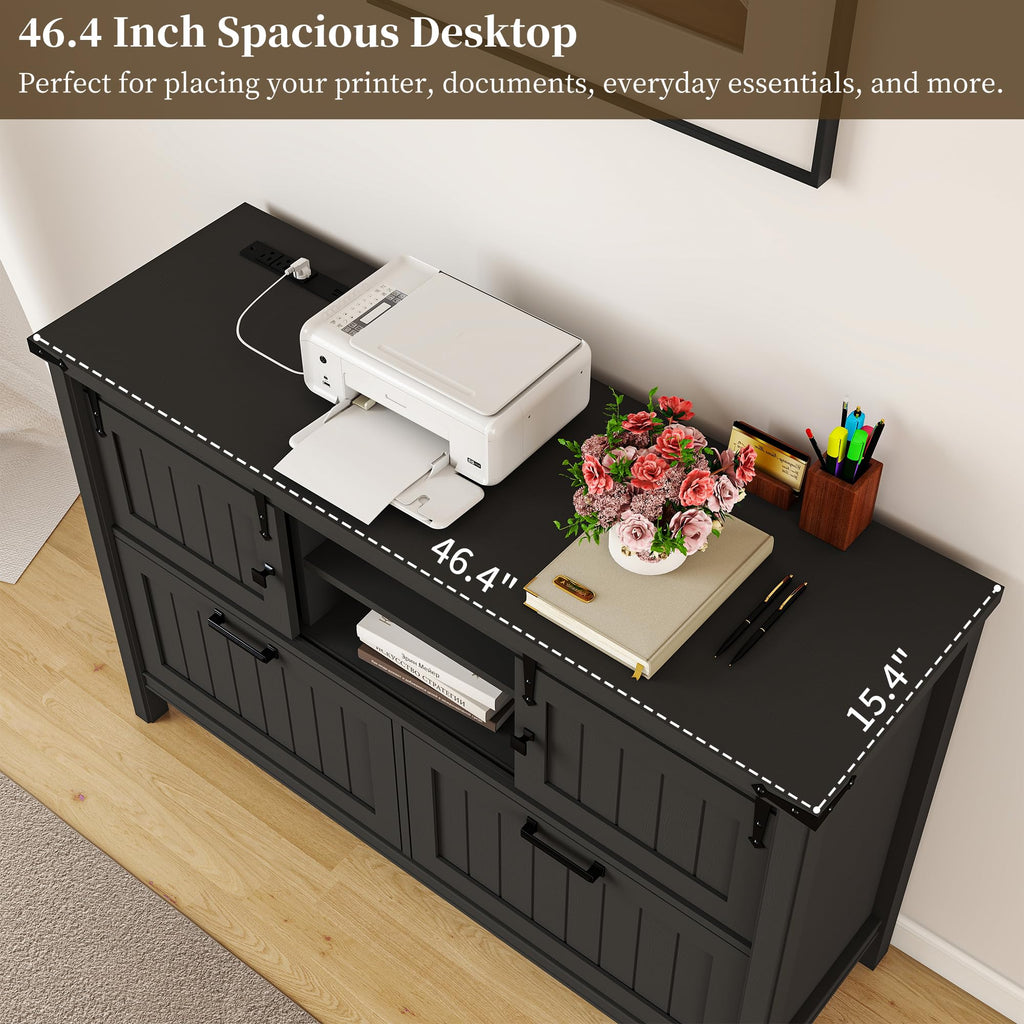Lateral File Cabinet with Charging Station O3479