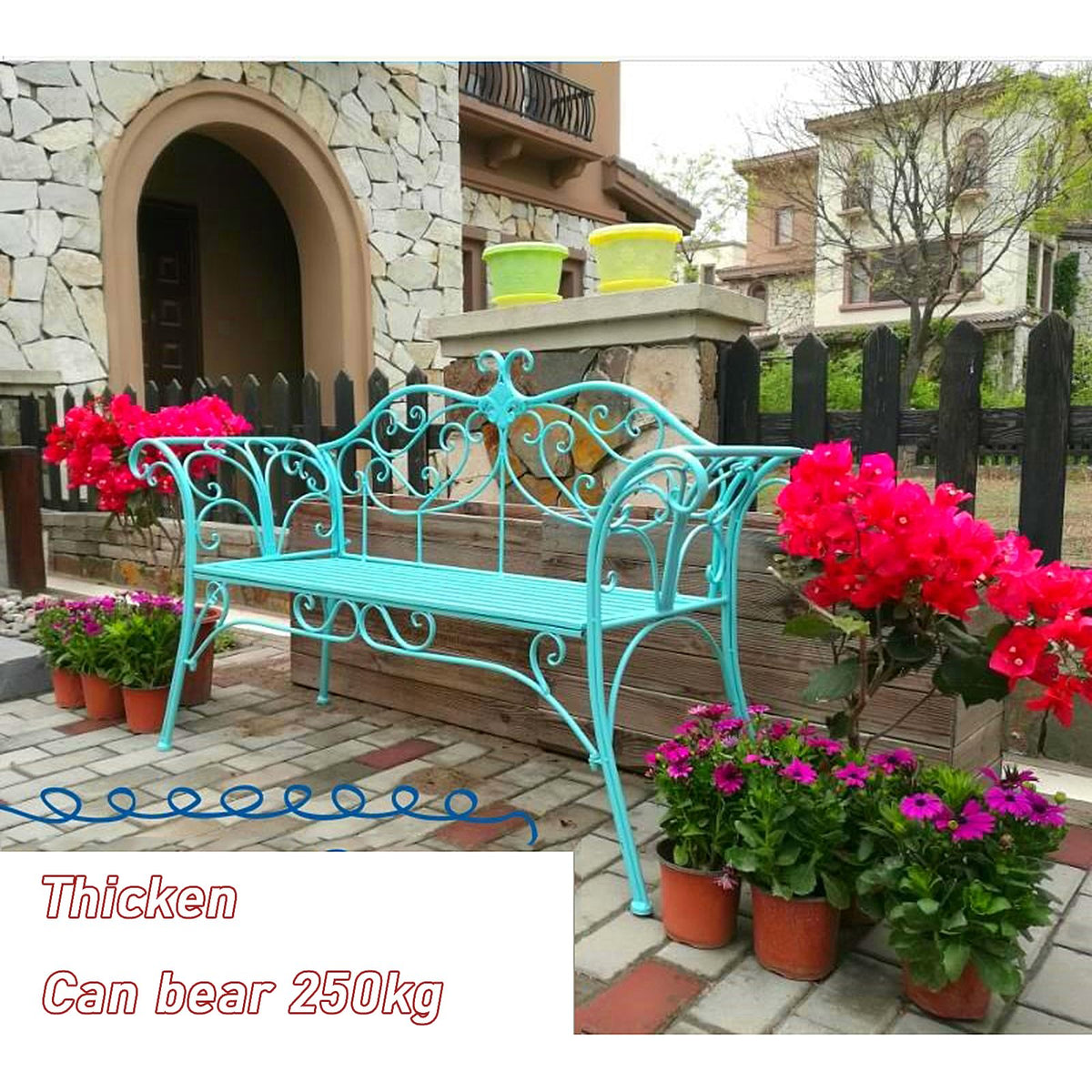 2-Seat Metal Bench N5994