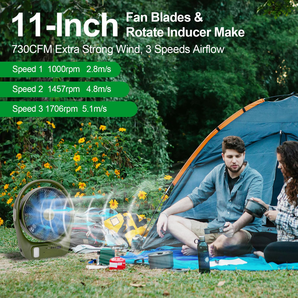 45000mAh Battery Operated Camping Fan B95871
