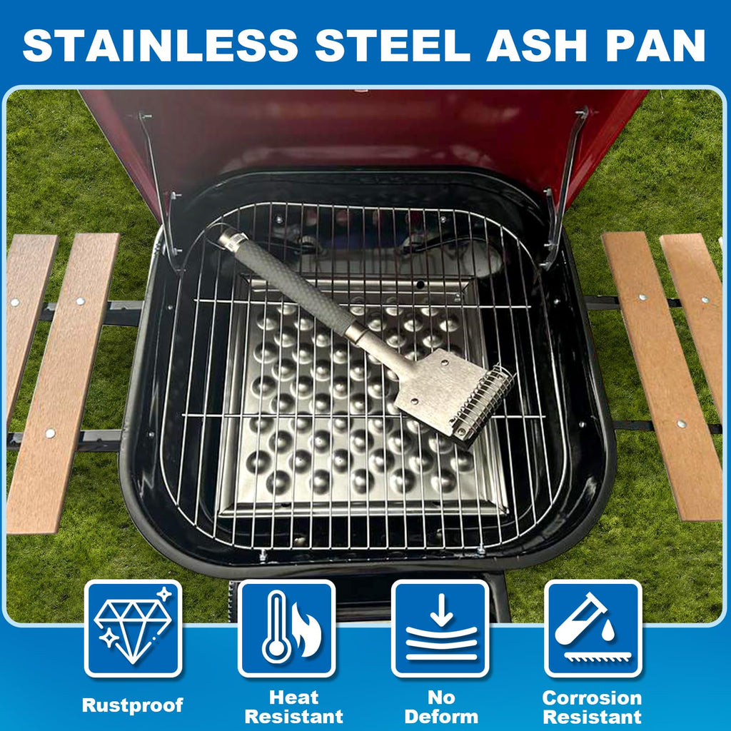 14.4" Charcoal Ash Tray Carbon Steel L24101