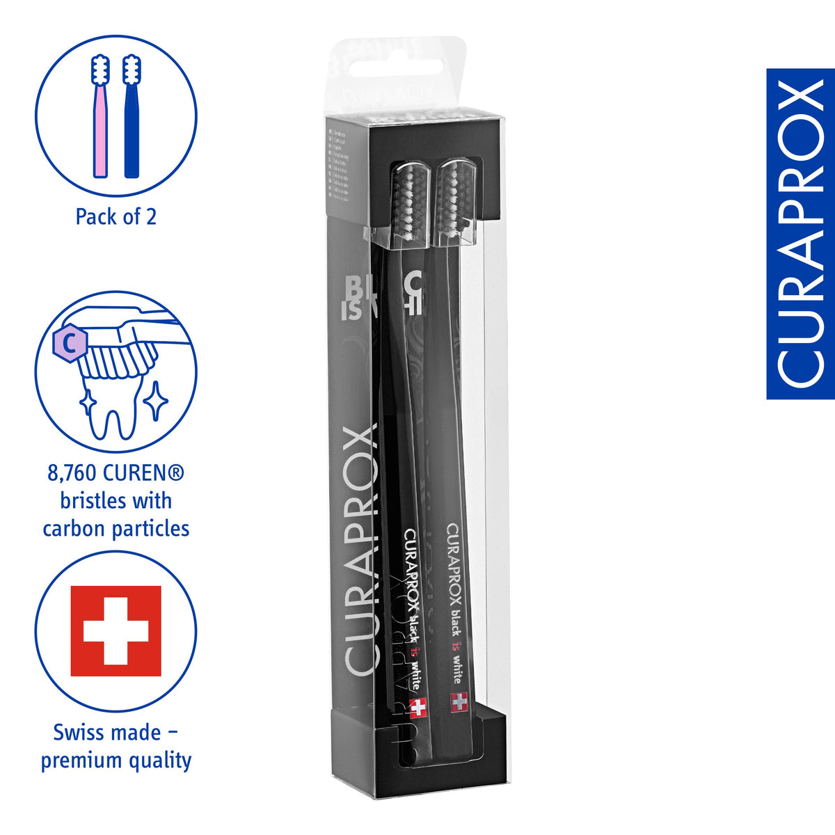 Black 2-Pack Toothbrush D769