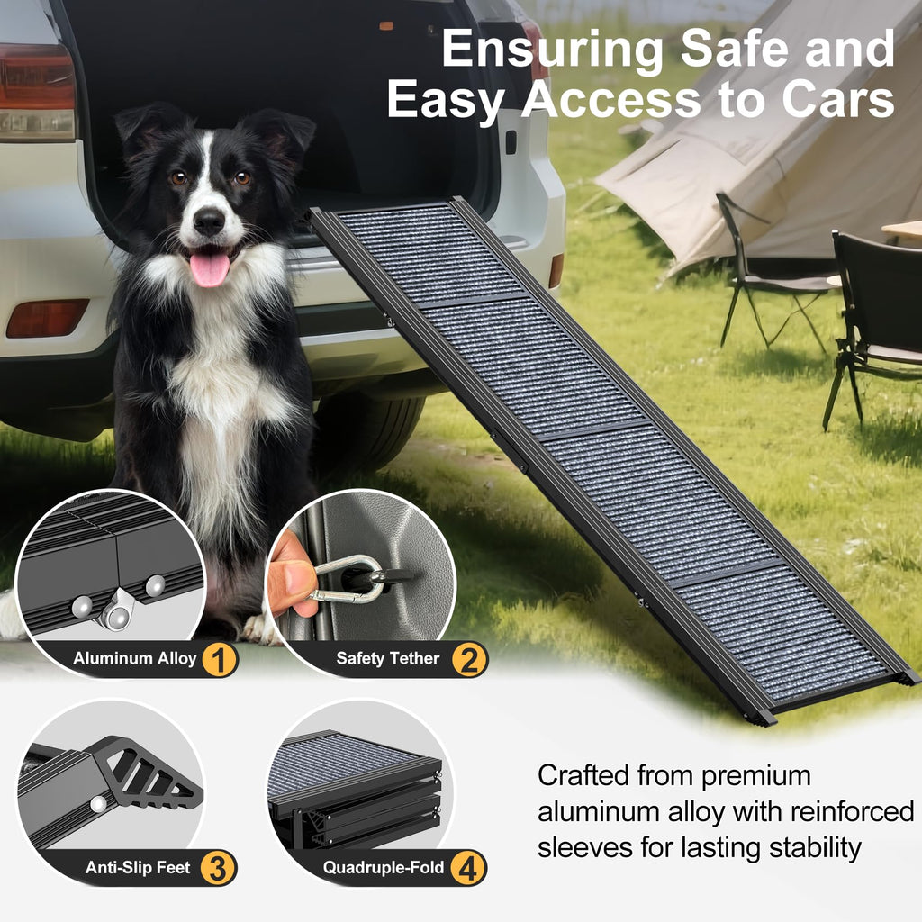 63" L × 17" W Lightweight Foldable Dog Ramp U92994