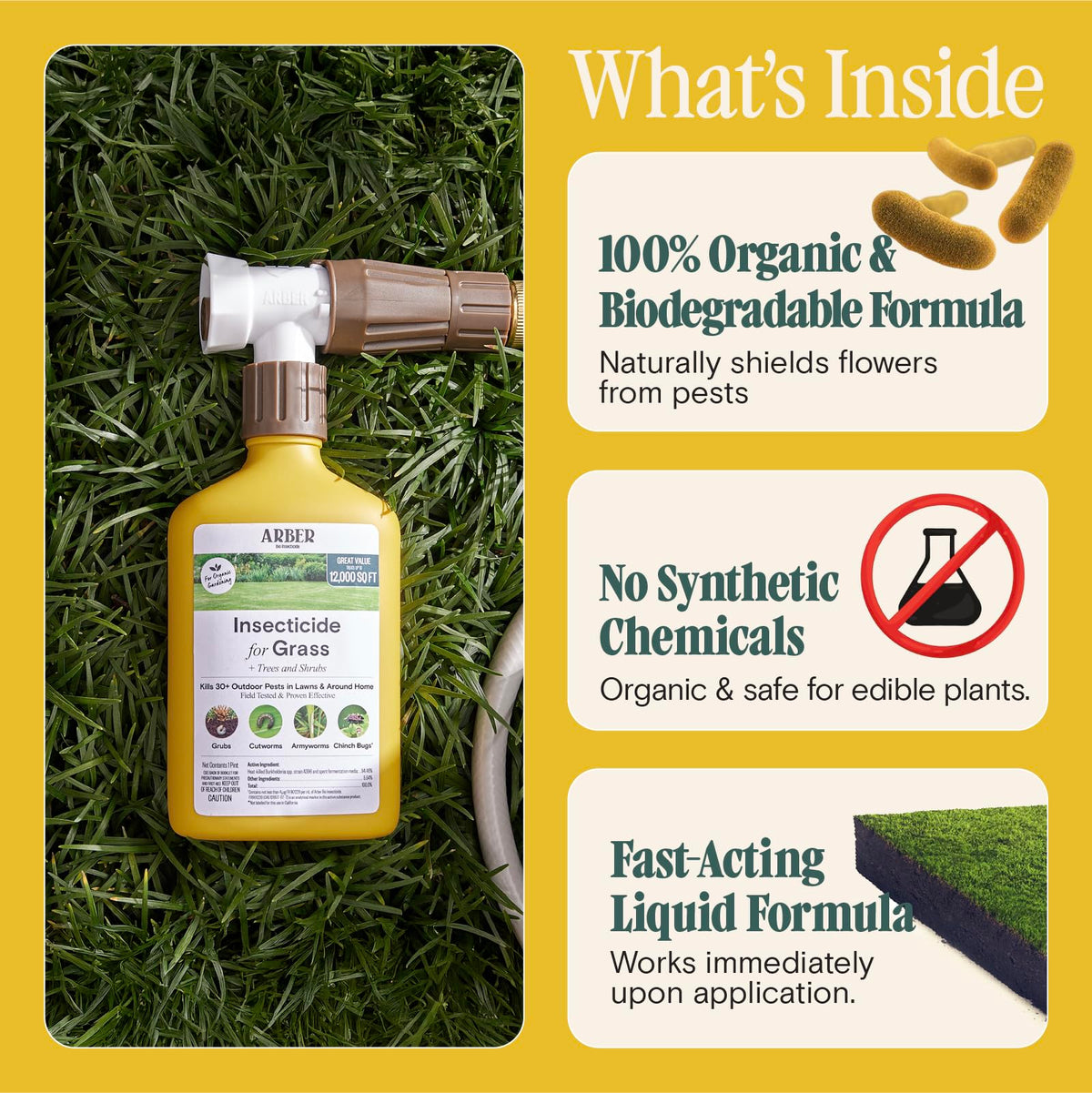 Organic Grub Killer & Lawn Insecticide 16 oz S3965