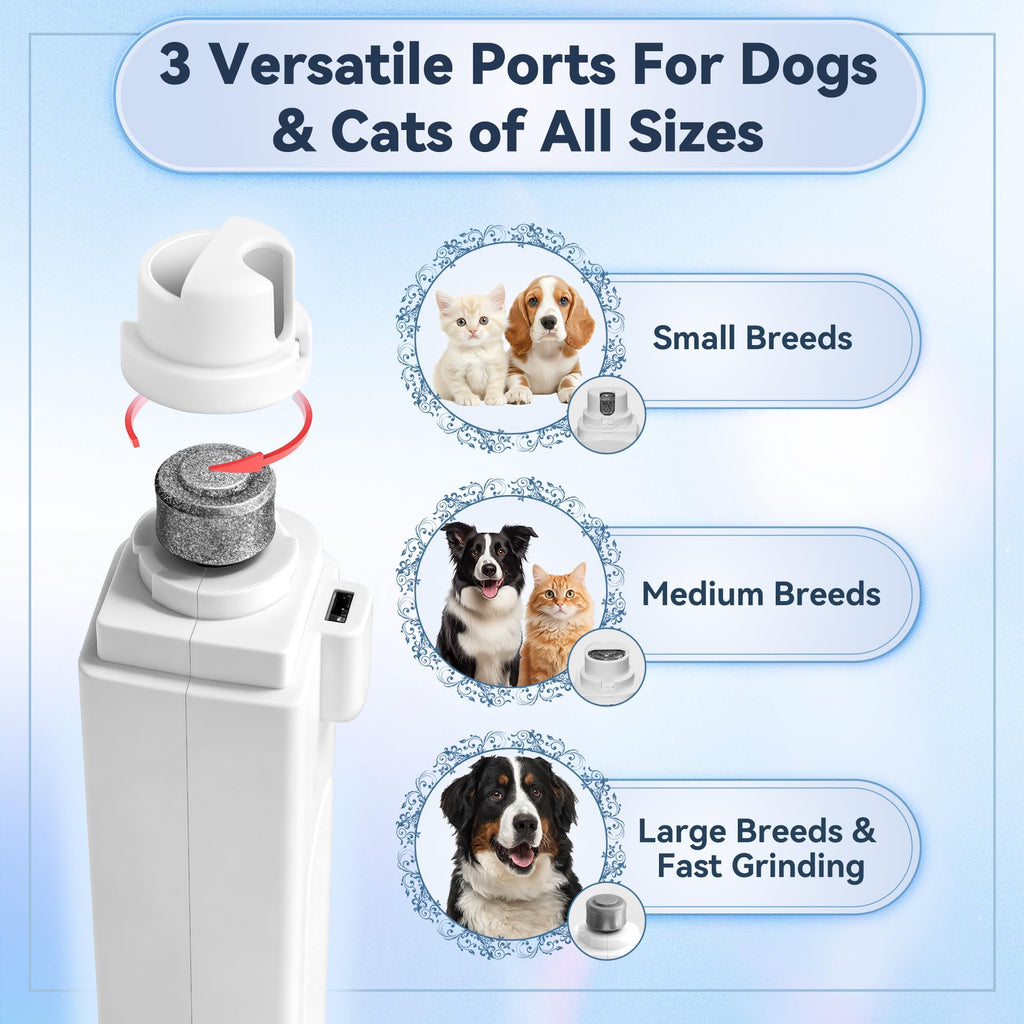 2-in-1 Quiet Electric Pet Nail Clipper & Grinder with Light T7696