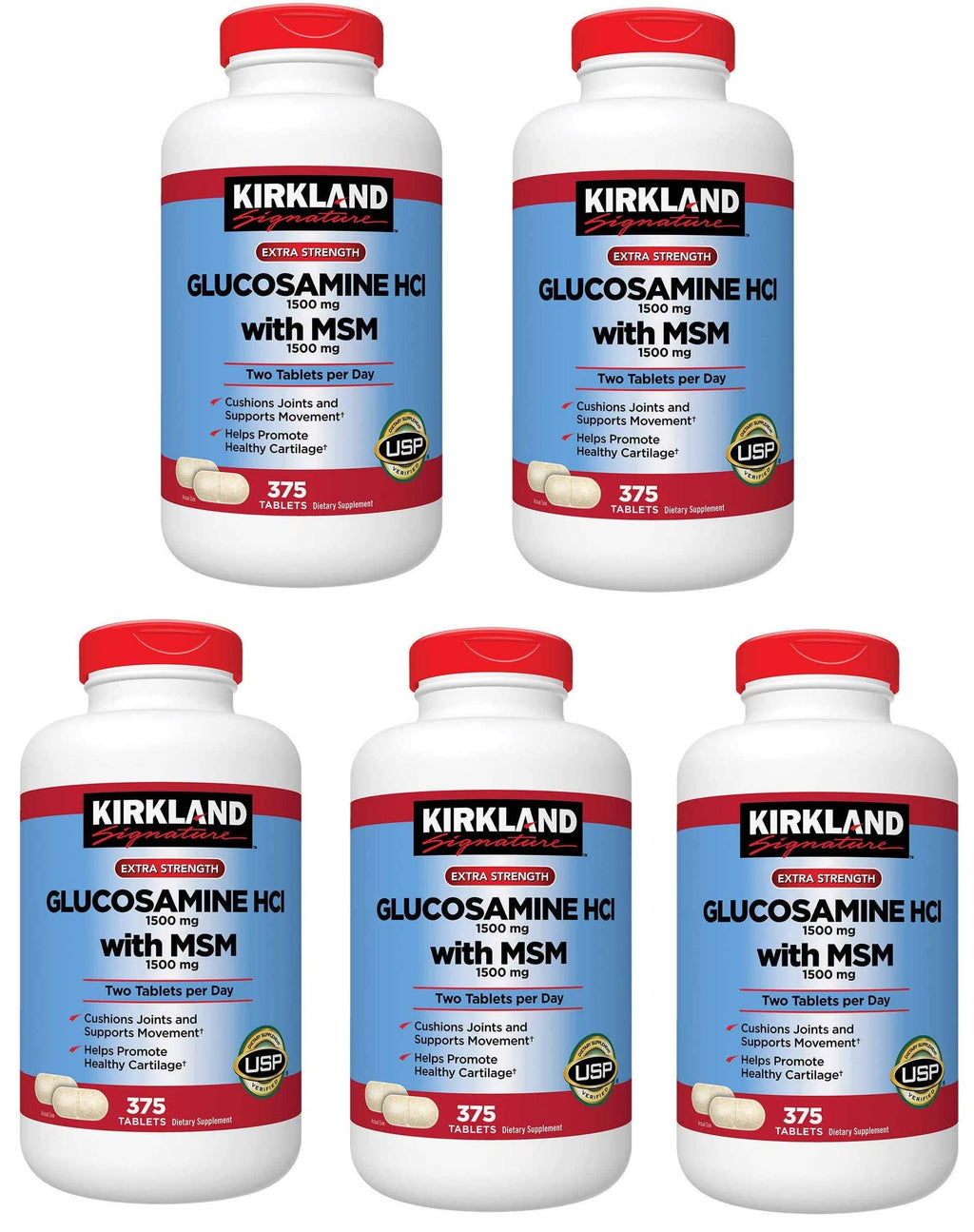 Glucosamine with MSM 375 Tablets 5 Pack W6194