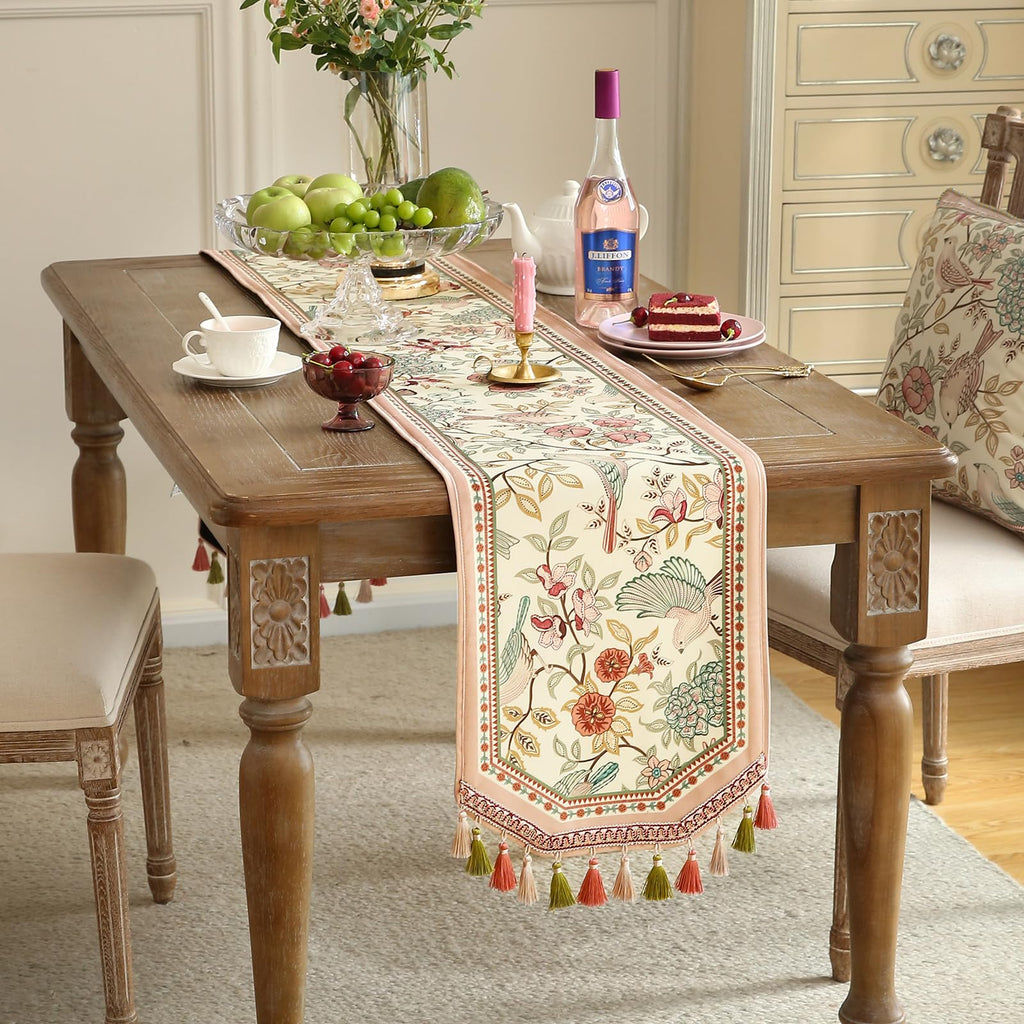 Vintage French Velvet Table Runner Y143