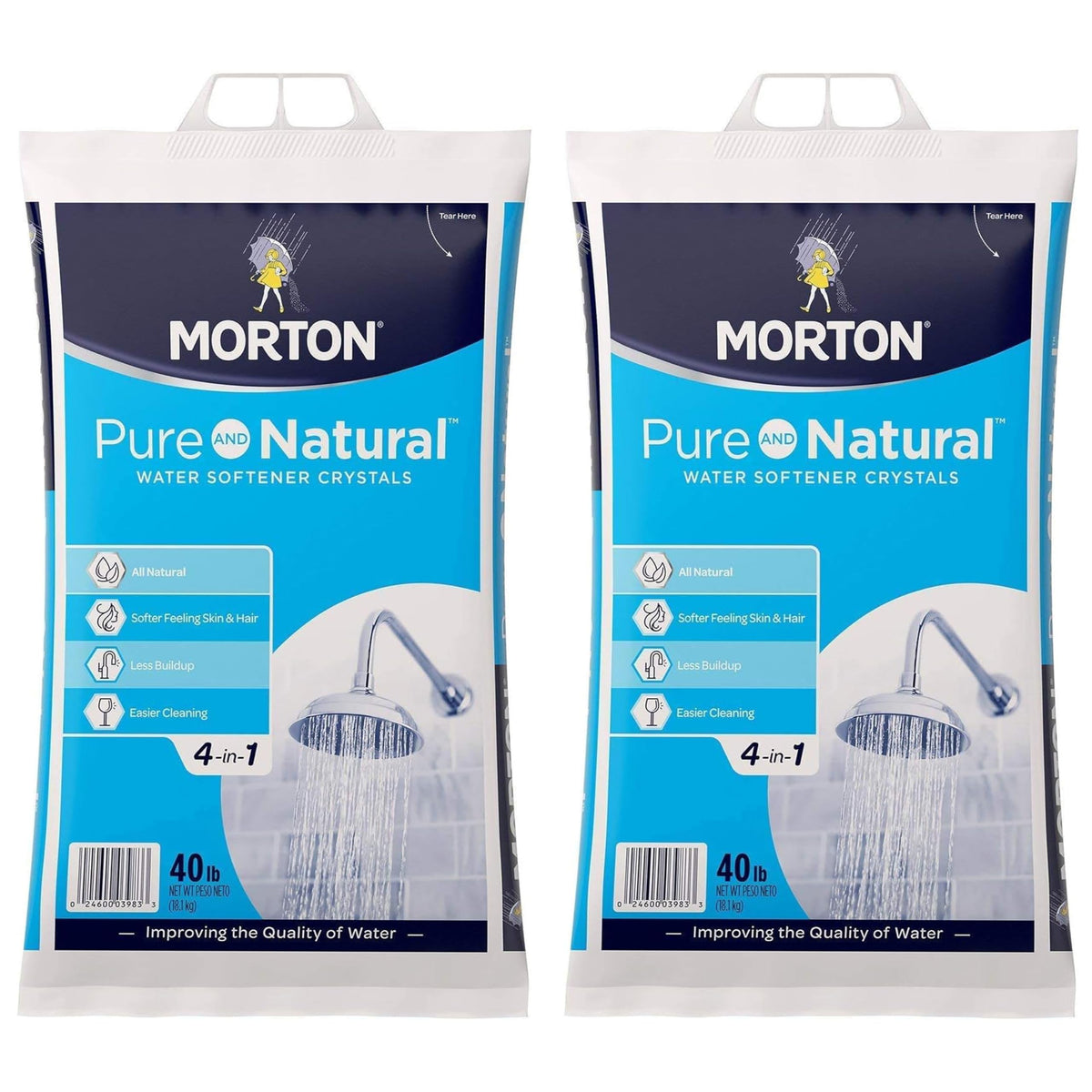 Water Softener Salt Crystals 40 lb Bag 2 Pack T999305
