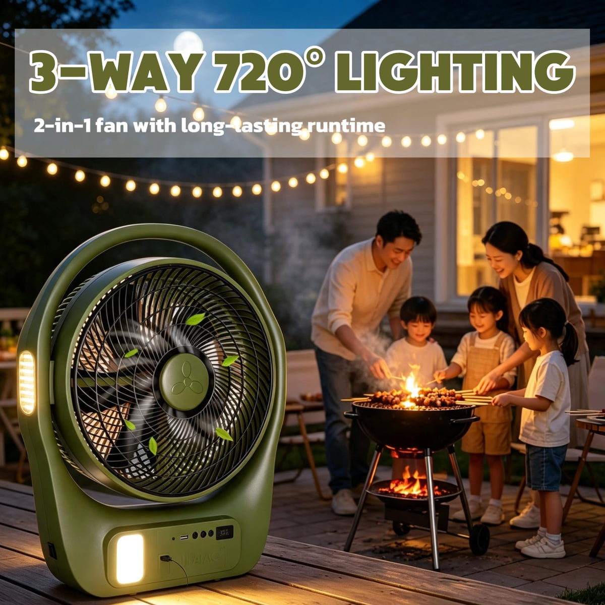 45000mAh Battery Operated Camping Fan B95871