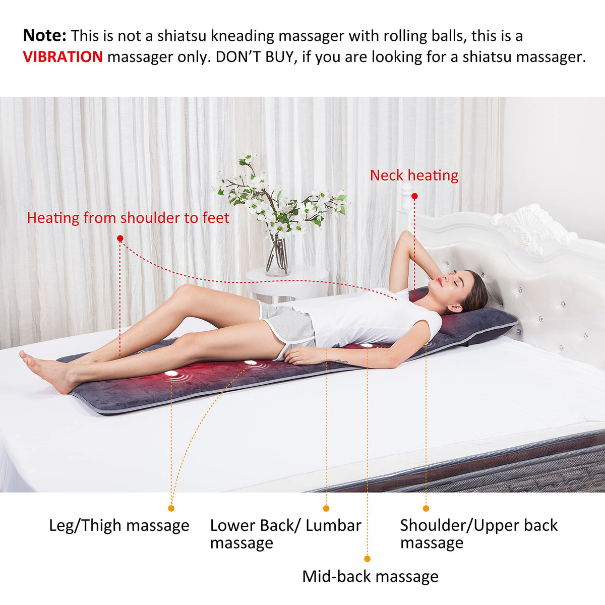 Full Body Massage Mat with Heat C13004