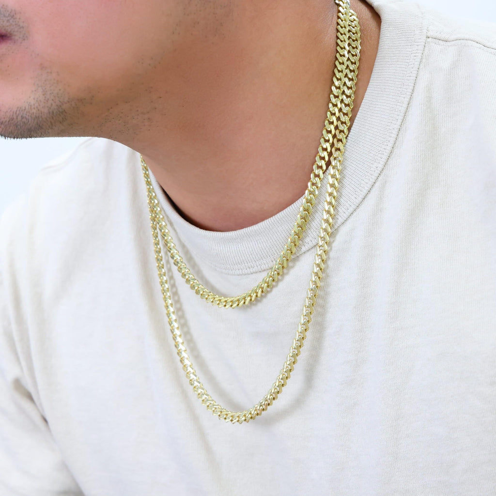 10k Yellow Gold 6mm Cuban Chain Necklace F372