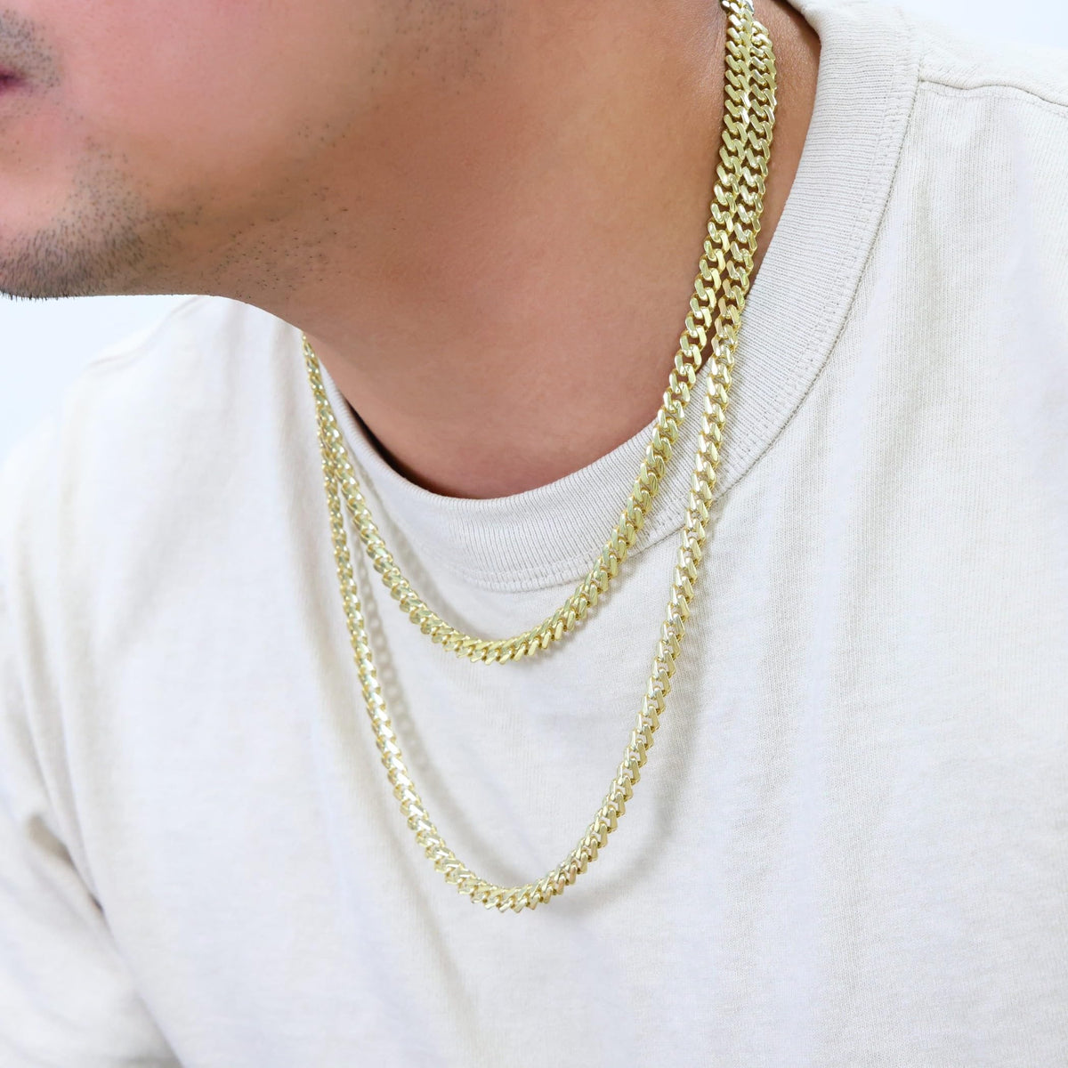 10k Yellow Gold 6mm Cuban Chain Necklace F372