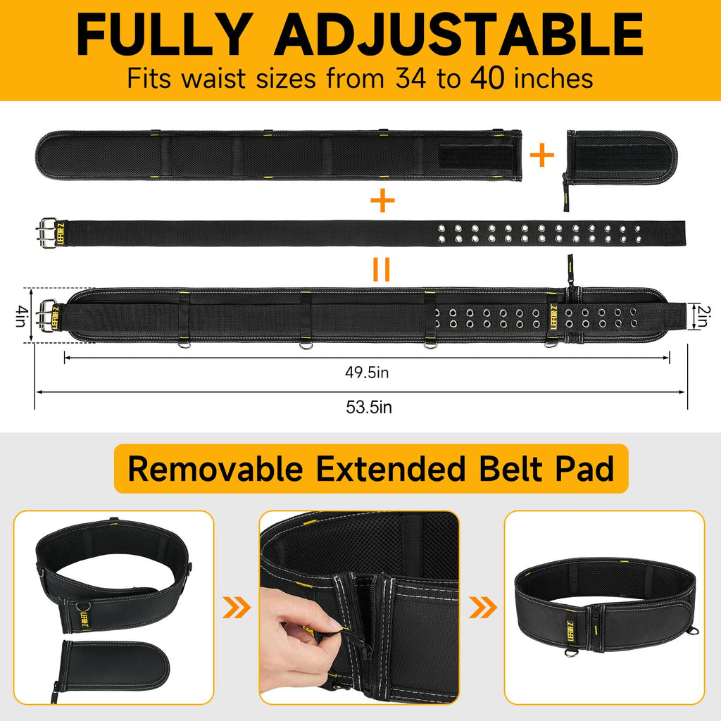 4-Inch Padded Heavy Duty Tool Belt with Suspenders T458814