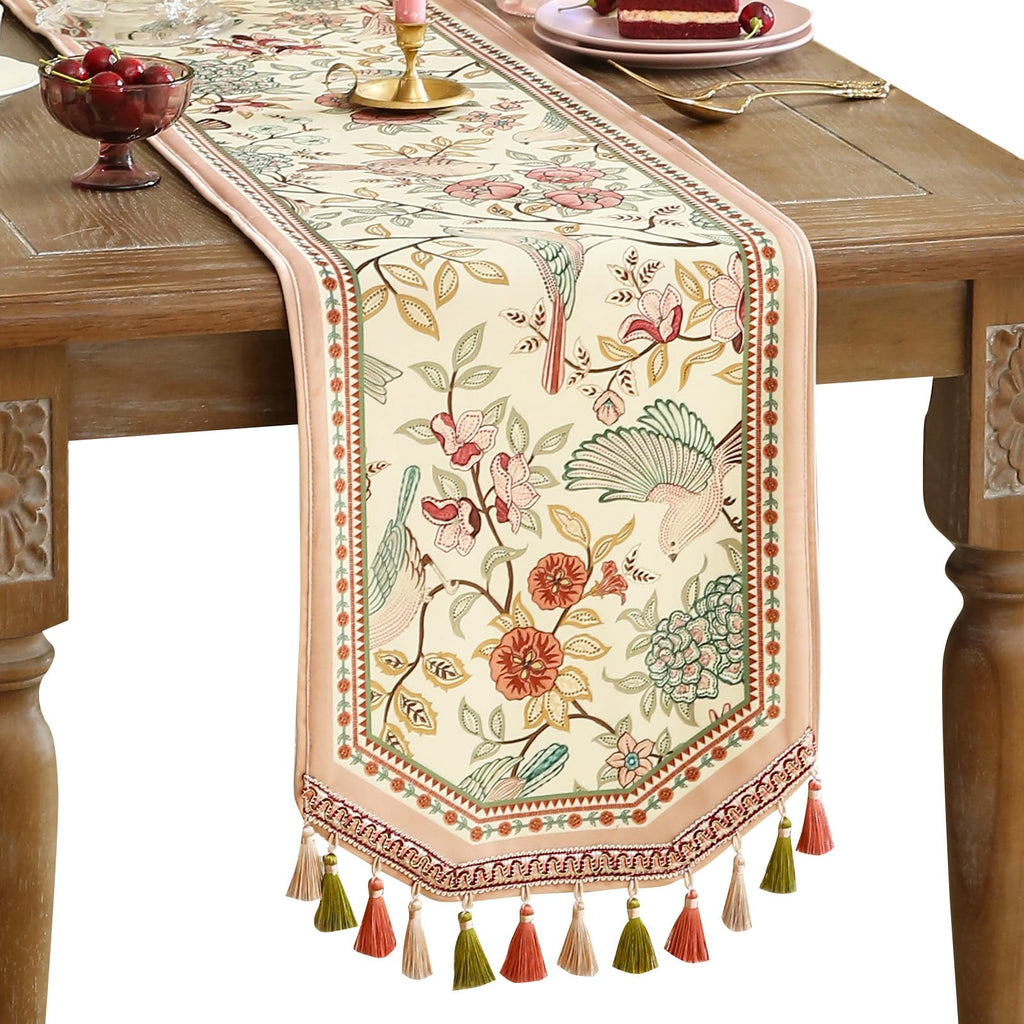 Vintage French Velvet Table Runner Y143