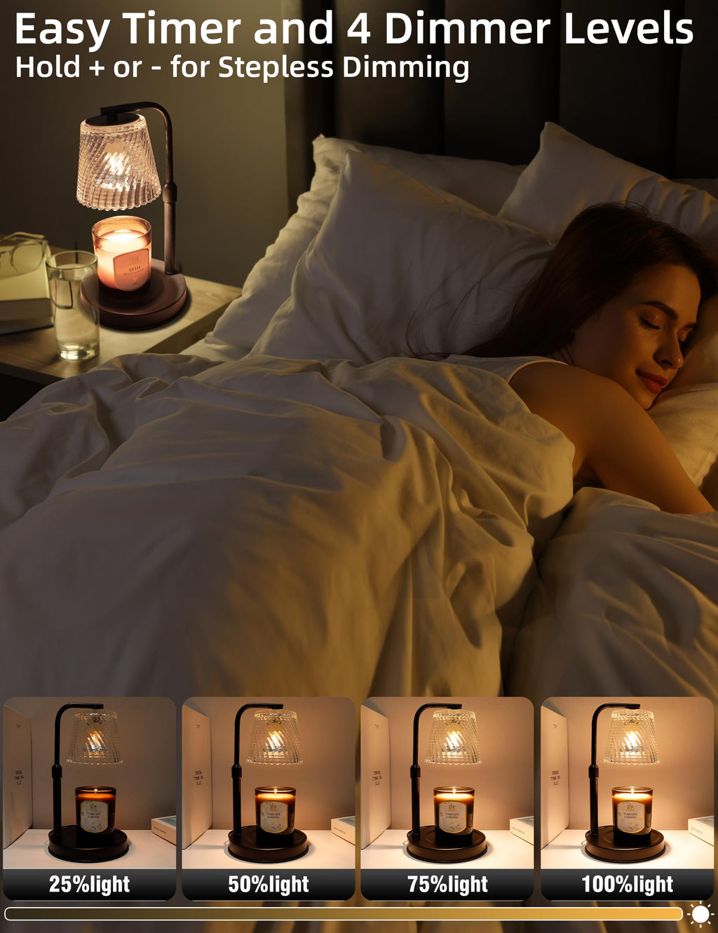 Candle Warmer Lamp with Timer Dimmable S32613