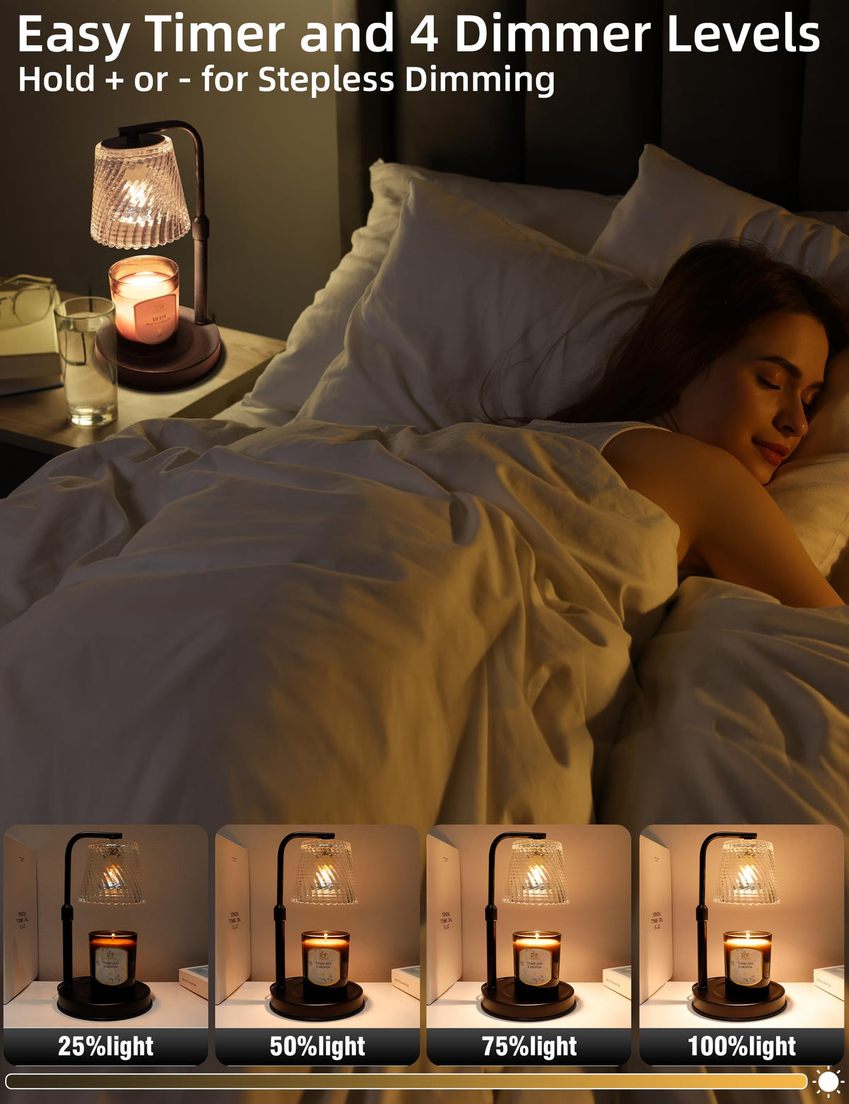 Candle Warmer Lamp with Timer Dimmable S32613