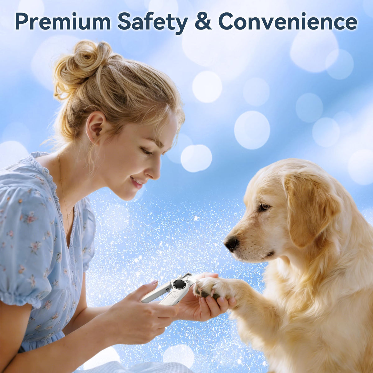 2-in-1 Quiet Electric Pet Nail Clipper & Grinder with Light T7696