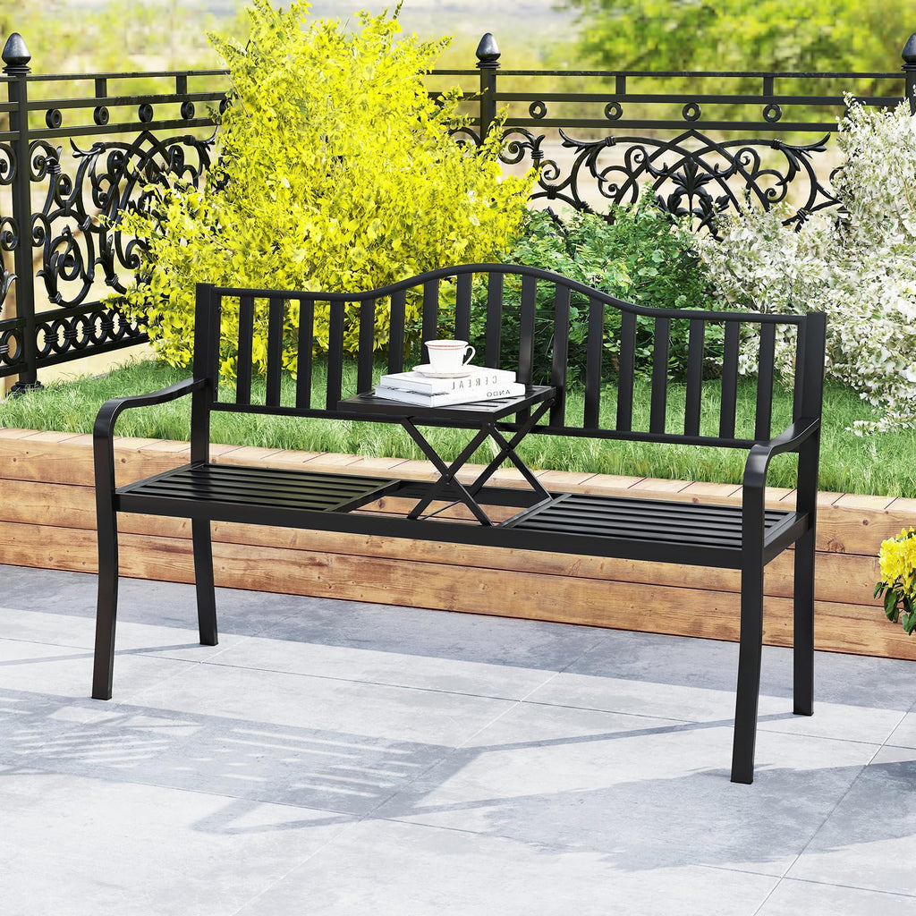 60” Metal Outdoor Garden Park Bench C14983