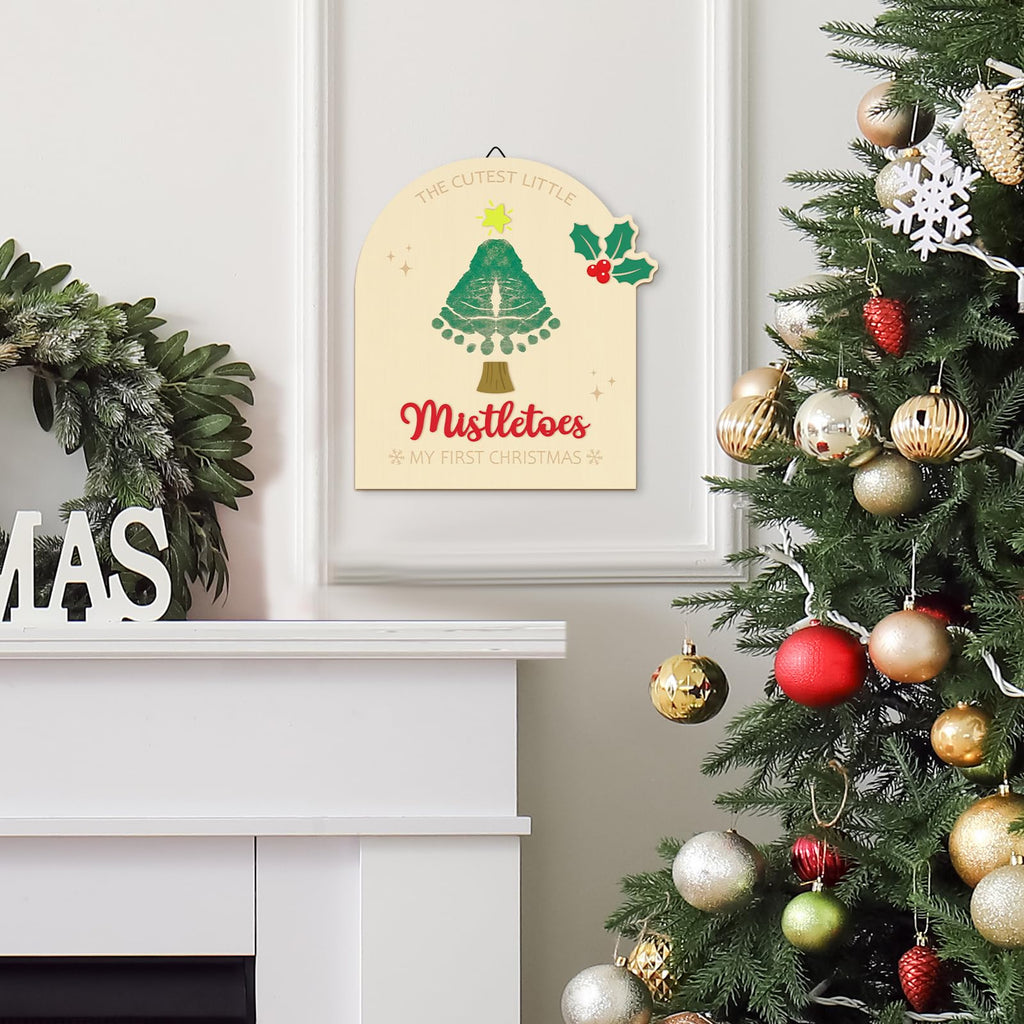 Baby's First Christmas DIY Footprint Art Card K3008