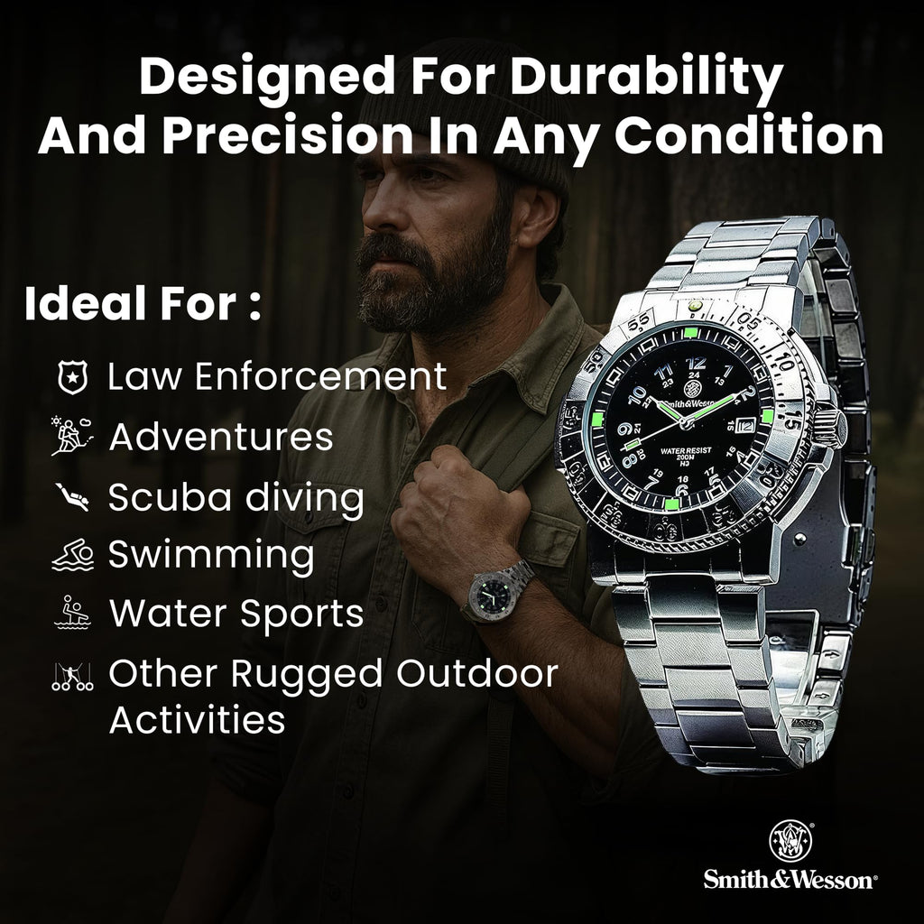 20ATM Waterproof Analog Display 45mm Field Watch with Rubber Strap X9837