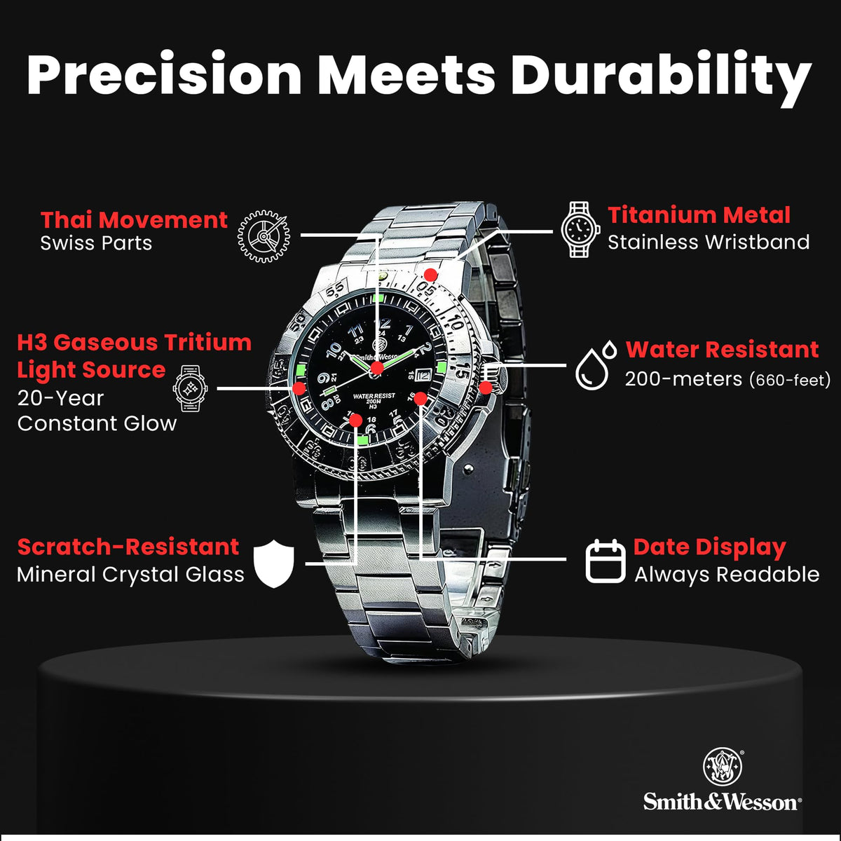 20ATM Waterproof Analog Display 45mm Field Watch with Rubber Strap X9837