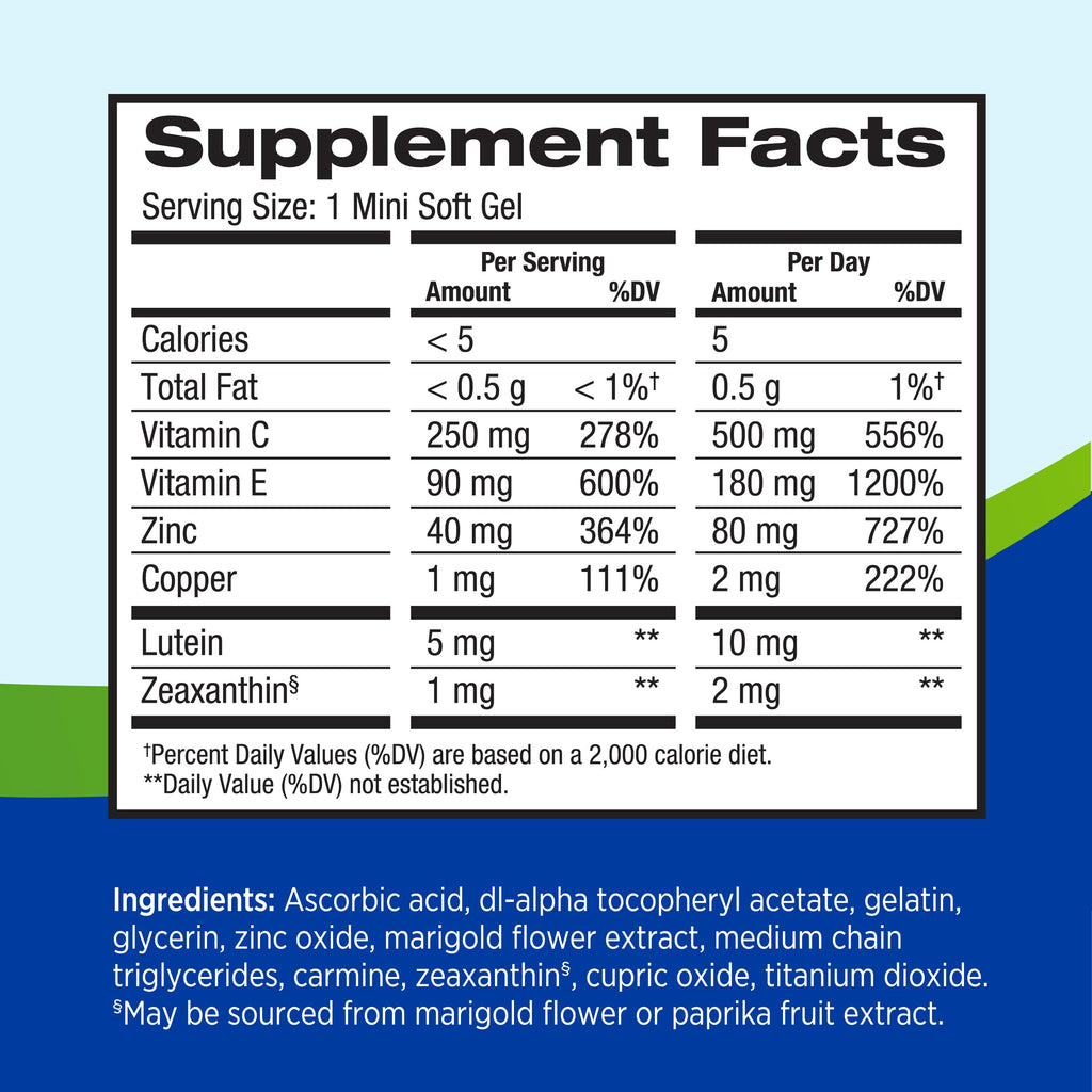 Lutein Zeaxanthin Eye Vitamins 90 Softgels D856209