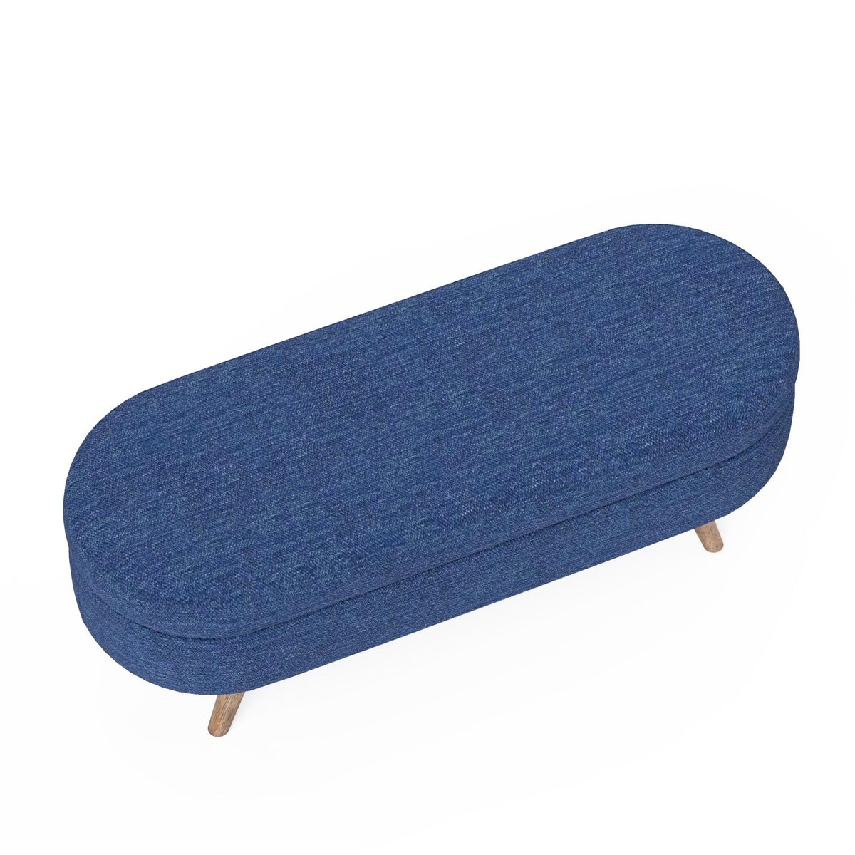 Oval Storage Bench with Rubber Wood Legs D657035