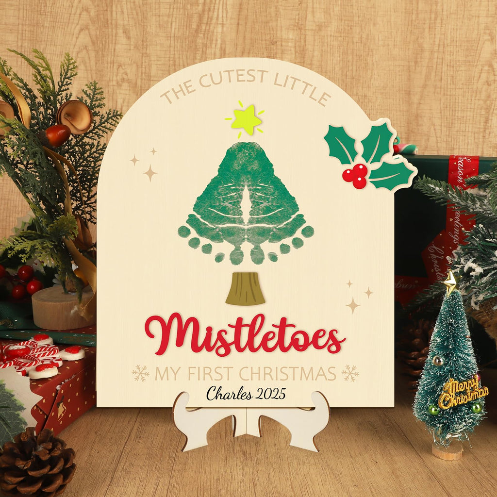 Baby's First Christmas DIY Footprint Art Card K3008
