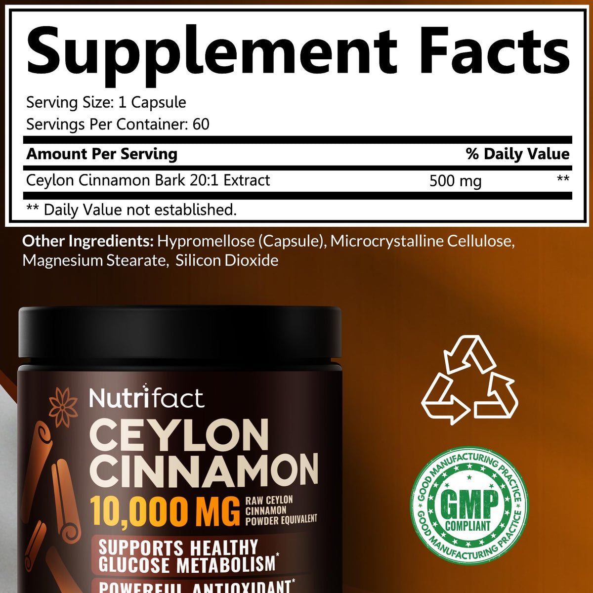 Cinnamon Capsules 500mg 60 Caps G226341
