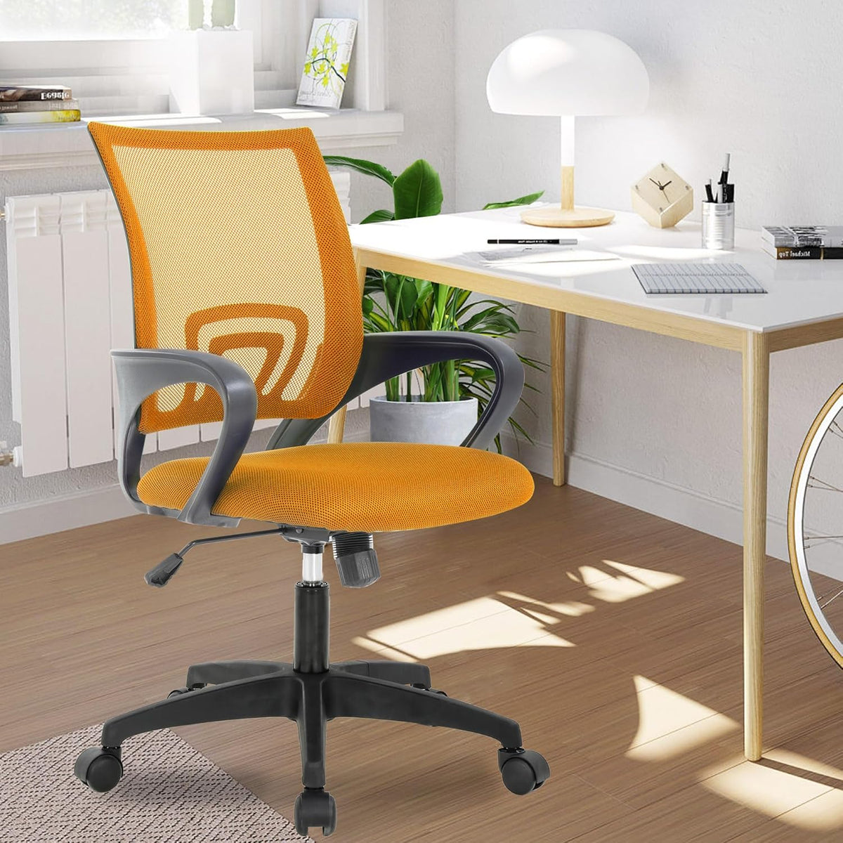 Orange Mesh Mid-Back Office Chair R623335