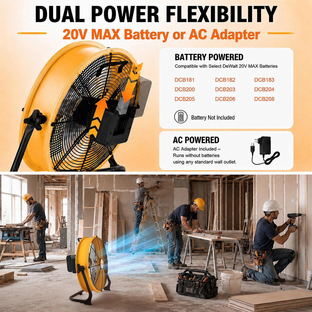 16" Cordless Battery Powered Fan K91444