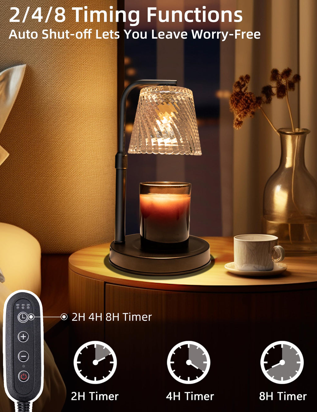Candle Warmer Lamp with Timer Dimmable S32613