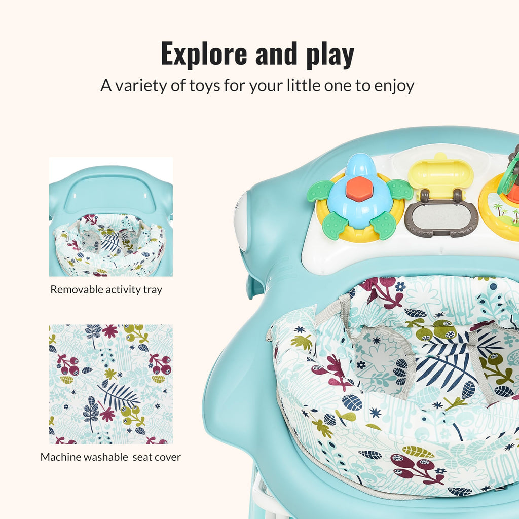 2-in-1 Foldable Baby Walker with Adjustable Height Z4814