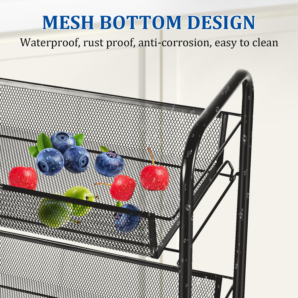 3 Tier Rectangular Metal Fruit Basket S81192