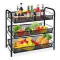 3 Tier Rectangular Metal Fruit Basket S81192