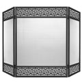 50"x32" 3 Panel Steel Fireplace Screen W82844
