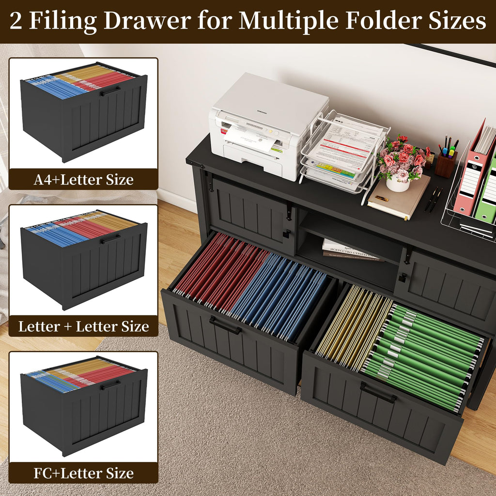 Lateral File Cabinet with Charging Station O3479