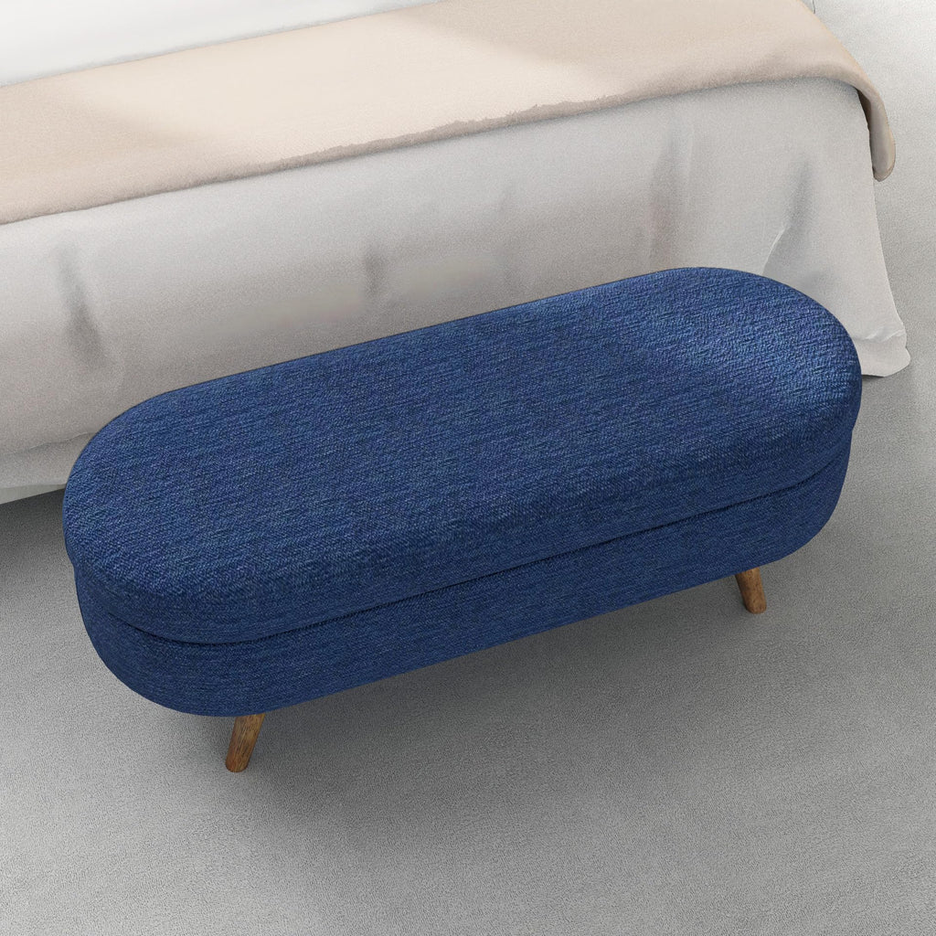 Oval Storage Bench with Rubber Wood Legs D657035