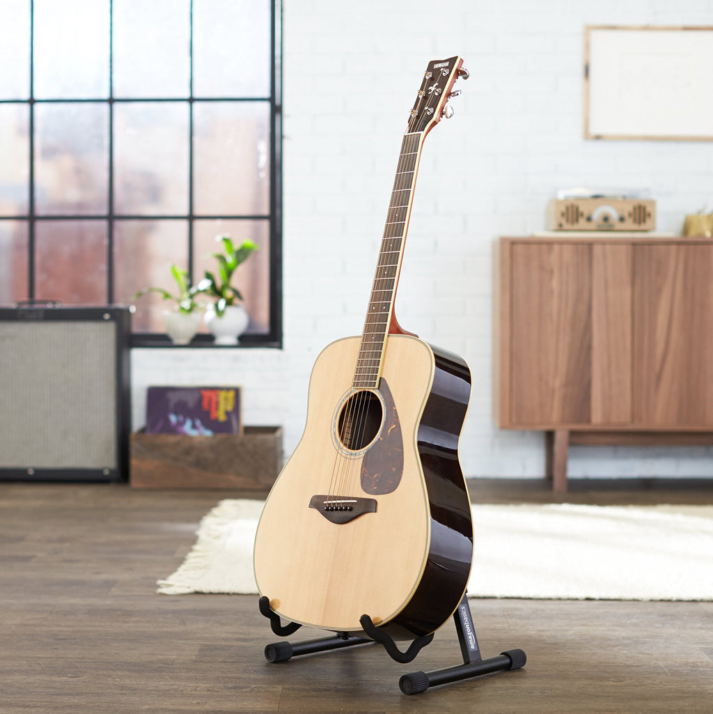 Adjustable Folding Guitar Stand with Padded Foam, Black H897925