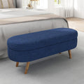 Oval Storage Bench with Rubber Wood Legs D657035