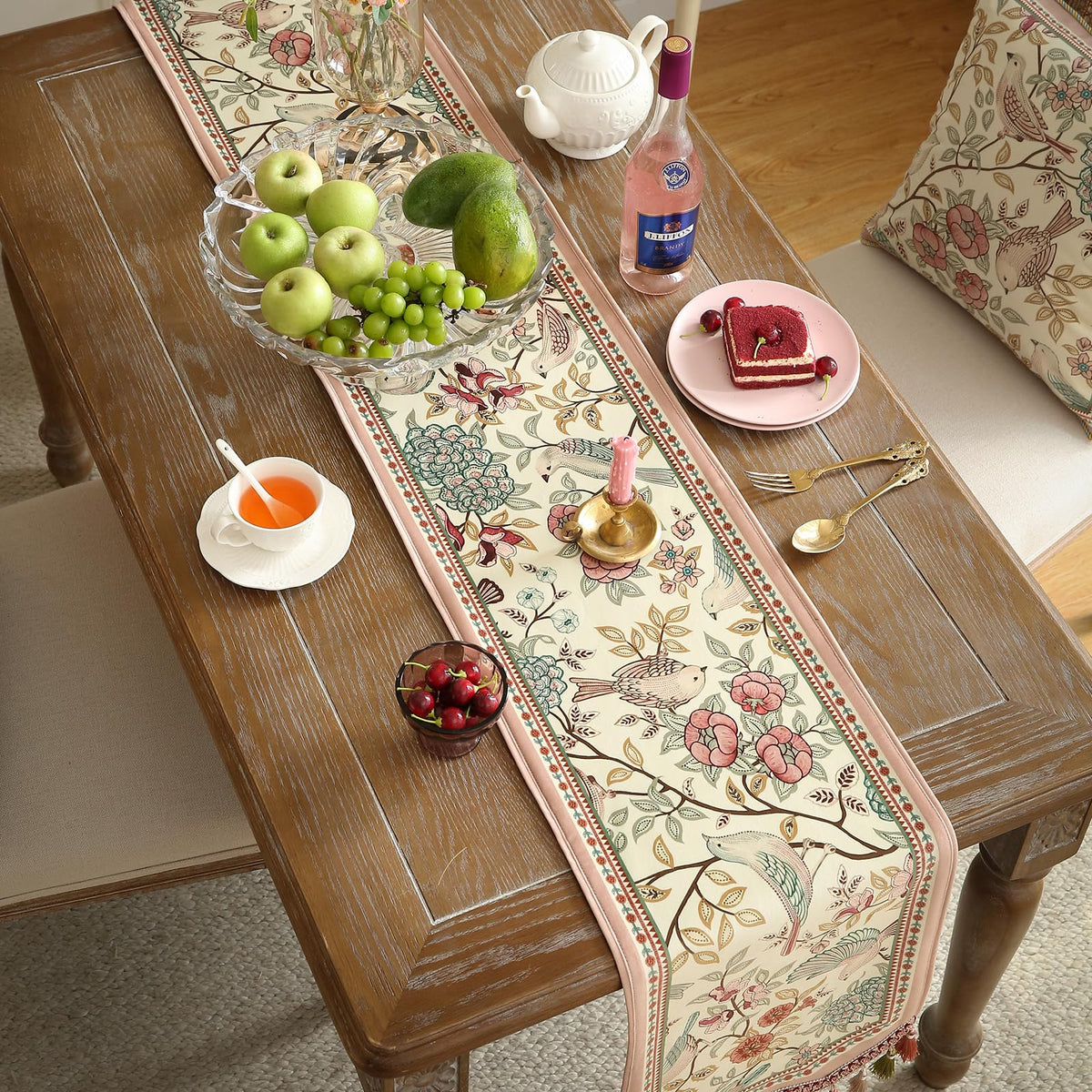 Vintage French Velvet Table Runner Y143